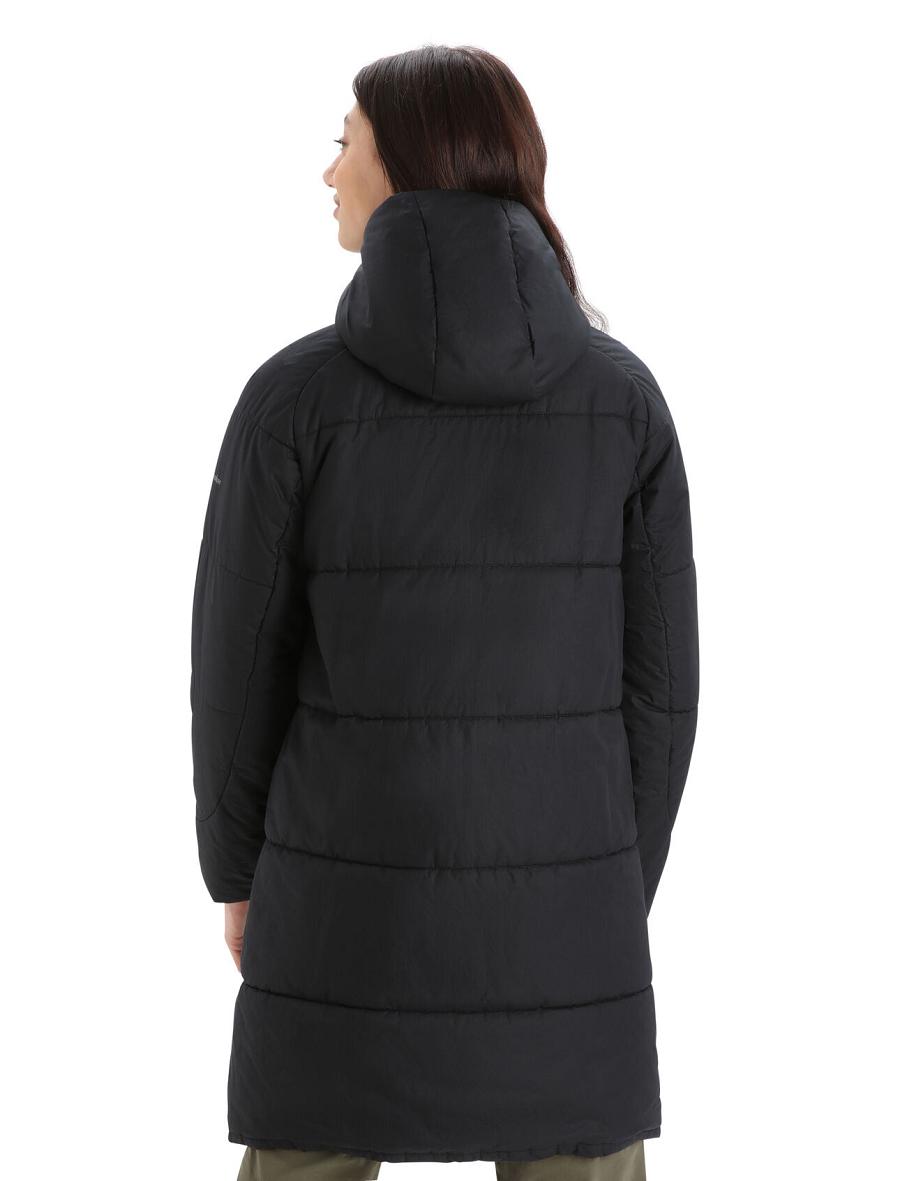 Vestes Icebreaker MerinoLoft™ Collingwood II 3Q Encapuchonné Femme Noir | FR 1656BEXC